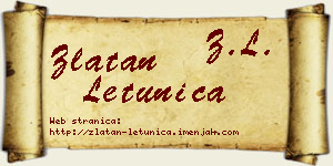 Zlatan Letunica vizit kartica